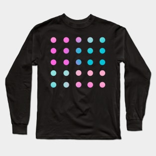 Back to School Teal and Fuchsia Gradient Circles Planner Long Sleeve T-Shirt